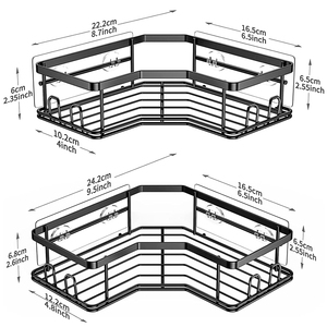 <strong>Shower</strong> Rack Stainless Steel <strong>Kitchen</strong> and Bathroom Mesh Storage Wall Mounted Metal Rack Organizer Bathroom Storage Shelves - Product Image 5