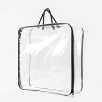 Couverture à fermeture éclair en plastique PVC transparent personnalisé sac de couette sac d'emballage de voyage transparent pour vêtements de literie