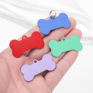 Pendentif anti-perte en forme d'os pour chien, plaque d'identification vierge pour animal de compagnie gravée au laser, étiquette d'identification en métal en acier inoxydable pour animal de compagnie - Product Image 3