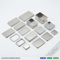 Casing Pelindung PCB Logam Lembaran untuk Solder, Bingkai Penutup, Stamping, Pelindung RF EMI