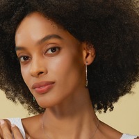 Ensemble de boucles d'oreilles et collier minimalistes vintage en argent S925 avec agate mousse paysagère en losange allongé et double griffe en V