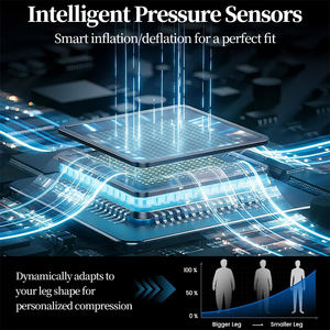 Sepatu bot kompresi udara portabel, meningkatkan sirkulasi & mengurangi nyeri otot untuk mesin pijat kaki pemulihan olahraga - Product Image 5