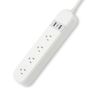 Multiprise intelligente Wi-Fi et Zigbee industrielle américaine avec 3 ports USB, contrôle à distance via l'application Tuya et 4 prises contrôlées individuellement