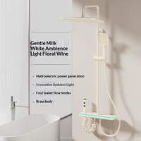 Nuevo Diseño de Lujo, Sistema de Ducha Inteligente con Pantalla Digital LED, Termostático, de Latón, con Teclas Tipo Piano y Lluvia Suave para Baño