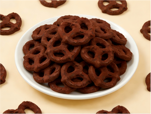 Galletas Pretzel con Baño <span class=keywords><strong>de</strong></span> Chocolate en Forma <span class=keywords><strong>de</strong></span> Lazo, Decoración para Postres - Product Image 2