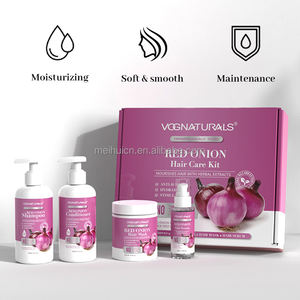 Kit de Soins Capillaires à l'Oignon Rouge pour Cuir Chevelu Irrité, Traitement Naturel <span class=keywords><strong>Anti</strong></span>-<span class=keywords><strong>Chute</strong></span> et Favorisant la Croissance, Marque Privée, Shampoing et Après-Shampoing - Product Image 1