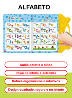 Livre électronique bilingue portugais-brésilien-anglais en gros pour l'apprentissage précoce avec tableau blanc interactif et fonction tactile-sonore