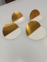 Joints d'étanchéité en feuille d'aluminium dorée sans cire, adhésifs, pour bouteilles en verre
