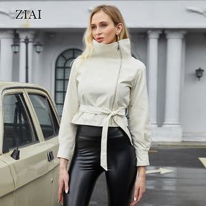Nouveau <span class=keywords><strong>Trench</strong></span>-coat ample à revers et tempérament pour femmes coupe-vent <span class=keywords><strong>court</strong></span> avec ceinture Vente en gros - Product Image 4