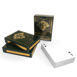 Cartes de poker de luxe personnalisées OEM prix usine estampage or impression adultes divertissement avec boîte cartes papier poker cartes à jouer - Product Image 2