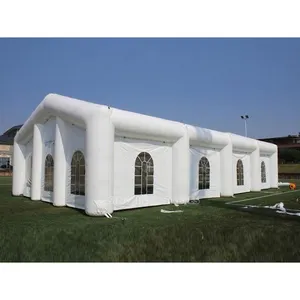 Sino Inflatables工場からの屋外の結婚式のパーティーのためのLEDライト付き屋外の巨大な白いインフレータブル結婚式のテント