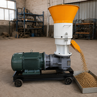 Machine à granulés à matrice plate, équipement agricole avec moteur pour la transformation des coques d'arachides, des balle de riz, de la paille et de la biomasse en granulés