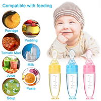 Vente en gros Mangeoire à fruits en silicone Biberon de sucette Cuillère de distribution de nourriture pour bébé de qualité alimentaire