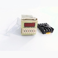 Relay Timer Siklus Tertutup Kampa DH48S-S, Timer Digital LCD Tunda Elektrik 0.1S-99 Jam, DC12V 24V