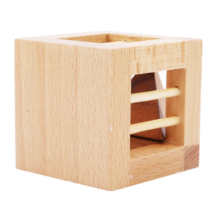 新しい木製のロックおもちゃ天才のおもちゃ三角形を取り除くことができますか? IQブレインティーザーブナウッドロックパズル子供のための教育玩具 - Product Image 6