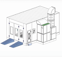 Voiture avancée avec chauffage diesel 12 kW, éclairage antidéflagrant, système de filtration haute efficacité, station de pulvérisation