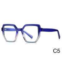 Nueva moda de diseñador de lujo para mujer, Marco grande, gradiente TR90, marco de gafas, gafas de ordenador, gafas de luz antiazul