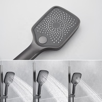 Affichage de la température Bain Douche Mélangeur Laiton Noir Chaud Froid Pluie Robinet De Douche pour Toilette Baignoire