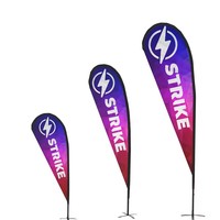 Drapeau de plage en polyester de haute qualité, bannière publicitaire personnalisée avec impression numérique, drapeau plume pour publicité extérieure