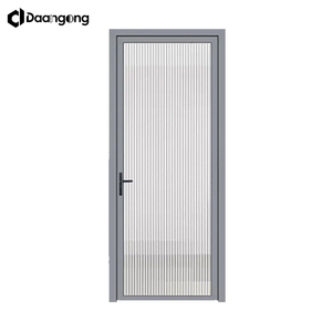 Porte battante en verre dépoli 8 mm trempé, gravé à l'acide, avec serrure de confidentialité pour salle de bain, toilettes, studio, appartement - Product Image 6