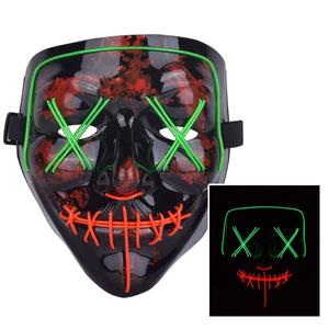 2019 <span class=keywords><strong>Amazon</strong></span> Spot Sale Fancy Purge Neon <span class=keywords><strong>Halloween</strong></span> Led Mask Rave EL Wire Mask para fiesta - Product Image 1