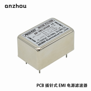 Filtre anti-bruit Anzhou AN-3B11P23P, filtre de puissance EMI de type broche PCB, 3A 250VAC 50/60Hz - Product Image 2