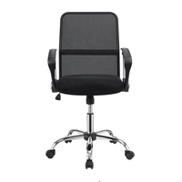 Chaise de bureau en maille noire à hauteur réglable, pivotante à 360°, très vendue ° Chaise de bureau pivotante pour le bureau, la maison et l'étude