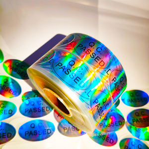 สติกเกอร์กันน้ำสีเงินแบบเลเซอร์ ผ่านการตรวจสอบคุณภาพ (QC) สำหรับการควบคุมคุณภาพสินค้าคงคลังในคลังสินค้า - Product Image 4