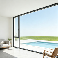 Ventanas Abatibles de Diseño Minimalista con Marco de Aleación de Aluminio y Doble Acristalamiento, con Certificación Americana NFRC