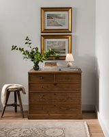 MYHOME 2025 Mobilier de chambre à coucher moderne de luxe ancien français à 5 tiroirs en bois de chêne massif pour le salon
