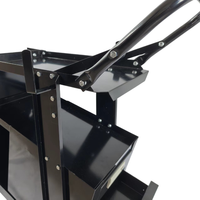Chariot de soudage à 2 niveaux avec 4 tiroirs, chariot mobile pour soudeur avec support pour bouteille de gaz et chaînes pour découpeur plasma MIG TIG
