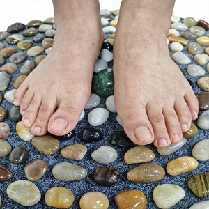 Tapis de massage des pieds en galets ronds <span class=keywords><strong>pour</strong></span> usage domestique, tapis de marche <span class=keywords><strong>pour</strong></span> massage des points d'acupression des pieds, dispositif de massage des pieds à marche ultra-lente - Product Image 1