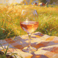 Peinture à l'huile sur toile moderne impressionniste, motif verre à vin, peinte à la main, texture épaisse, nature morte, pour décoration murale de salle à manger