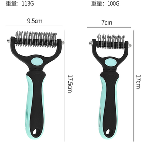 Peine Desenredante para Mascotas, Herramienta de Doble Cara para Eliminar Nudos en Perros y Gatos, Cuidado del Pelo Suelto, Mantenimiento Diario del Pelaje - Product Image 3