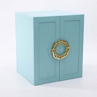 Boîte à bijoux haut de gamme, boîte de rangement à bijoux à tiroirs rigides multicouches avec inserts fonctionnels personnalisés, design de poignées en métal de luxe