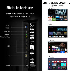 Televisor Inteligente QLED 4K UHD de 98 Pulgadas con Pantalla Plana sin Marco, WebOS/Google/Android, WiFi, Bluetooth, 2+16GB de Almacenamiento, para Uso en Hoteles - Product Image 4