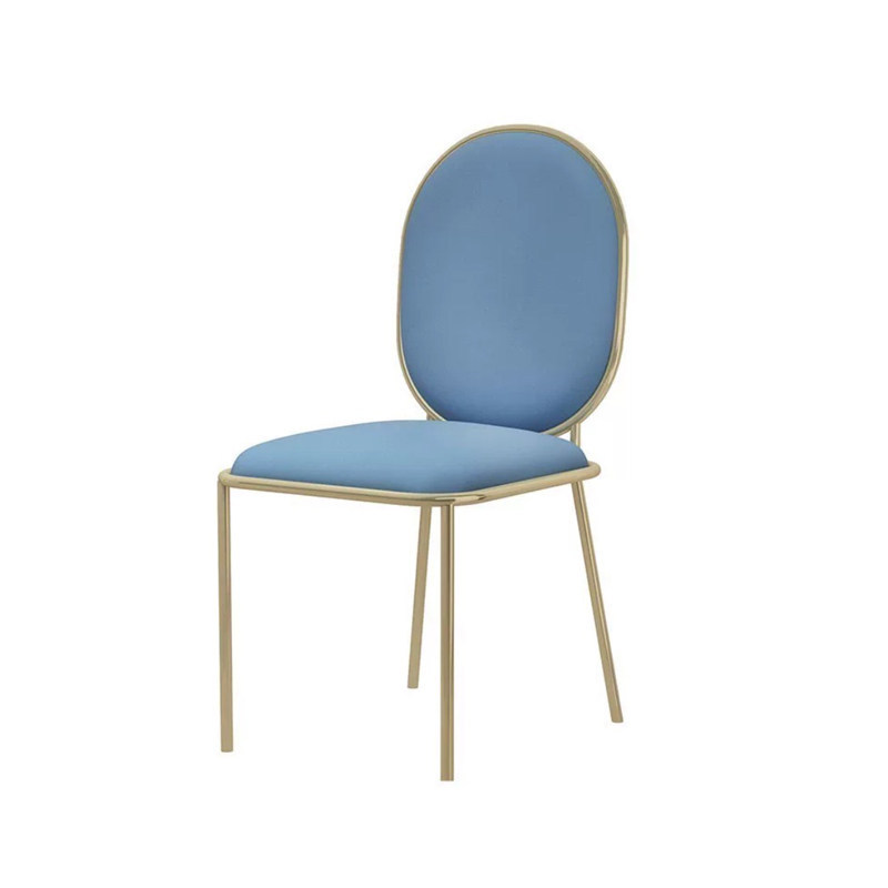 Sedia in metallo blu scuro