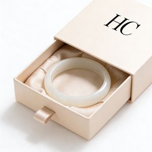 Boîte à bijoux moderne de luxe rigide coulissante avec poignée, insert en satin, vernis sélectif UV, logo personnalisé, emballage de bijoux OEM - Product Image 5