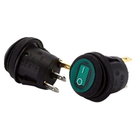 Interrupteur à bascule étanche DC 12V/24V/220V, type KCD1 101 rond, 3 broches marche/arrêt, 10A~250V AC