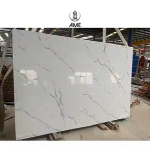Carrelage en quartz blanc Calacatta moderne Stone Island, grande dalle, 20 mm d'épaisseur, plan de travail, dessus de meuble, meilleur prix - Product Image 1