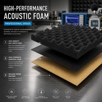 Feuilles insonorisantes en mousse à mémoire de forme 18 mm, 50x90 cm, vente en gros directe usine, support OEM, marque privée, certifiées CE RoHS