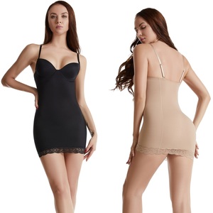 Groothandel Naadloze Nylon Damesbuik Bodysuit Shaperwear Taille Gewatteerde Bh Beugel Half <span class=keywords><strong>Slip</strong></span> Show Curve Borst - Product Image 1