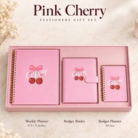 Coffret cadeau organisateur personnalisé Hongbo avec agendas hebdomadaires 8,5 x 11 pouces, classeurs de budget A6, planificateurs de budget A6 et autocollants pour notes