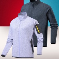Nouvelle veste polaire sportive pour hommes et femmes, col montant, cardigan, hiver, chaud, respirant, polaire, personnalisable, veste de sport d'extérieur