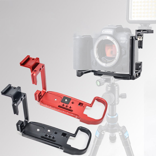 YEAH 1/4 Screw Hot Shoe Vertical Quick Release Arca Swiss L-Bracket Plate for Canon Eos R5/R6 Camera
