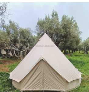 Tente cloche en toile de polyester imperméable ignifuge anti-moisissure 3/4/5/6m Glamping Yurt <span class=keywords><strong>Tipi</strong></span> Bell Canopy Pyramide indienne - Product Image 2