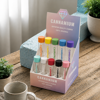 Tube en verre borosilicate transparent de 115 mm et 120 mm avec bouchon à vis résistant aux enfants pour herbes séchées, avec joint hermétique
