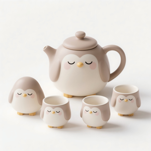 Juego de 6 Vasos de Chupito de Cerámica con Diseño de Pájaro Robín de 1.5oz - Vajilla 3D Pintada a Mano, Pedido Personalizado al por Mayor para Pubs y Restaurantes Temáticos - Product Image 3