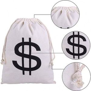 Wholesale Promotional Eco-friendly Organic Handled <b>Small</b> Gift <b>Canvas</b> Cotton Drawstring <b>Bag</b> with Custom Logo - Product Image 4