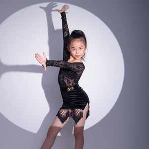 Wd658 Abbigliamento per Esibizioni di Danza Latina per Ragazze, Costume da Ballo Separato per Bambini per Allenamento - Product Image 2